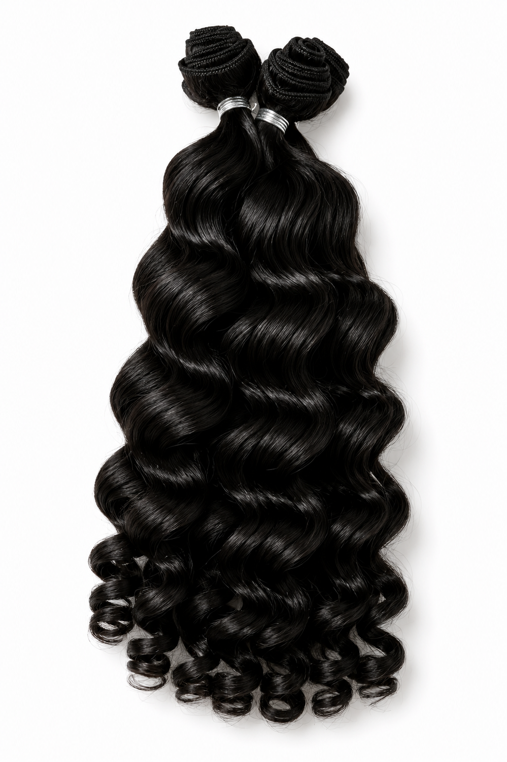Loose wave black ponytail style by Stella Hair Shine
