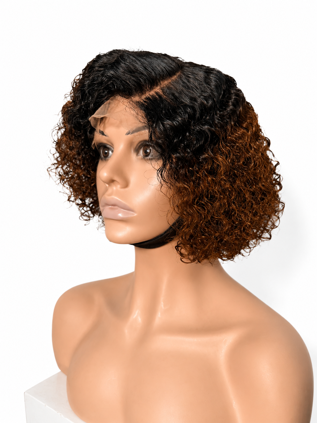 Stella Hair Shine Wig 06 — short curly brown ombré pixie bob wig